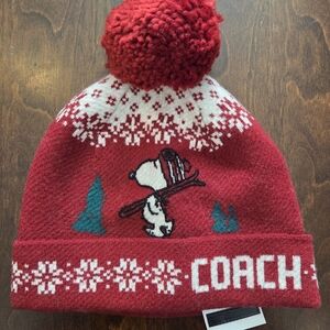 NWT Coach X Peanuts Beanie With Snoopy